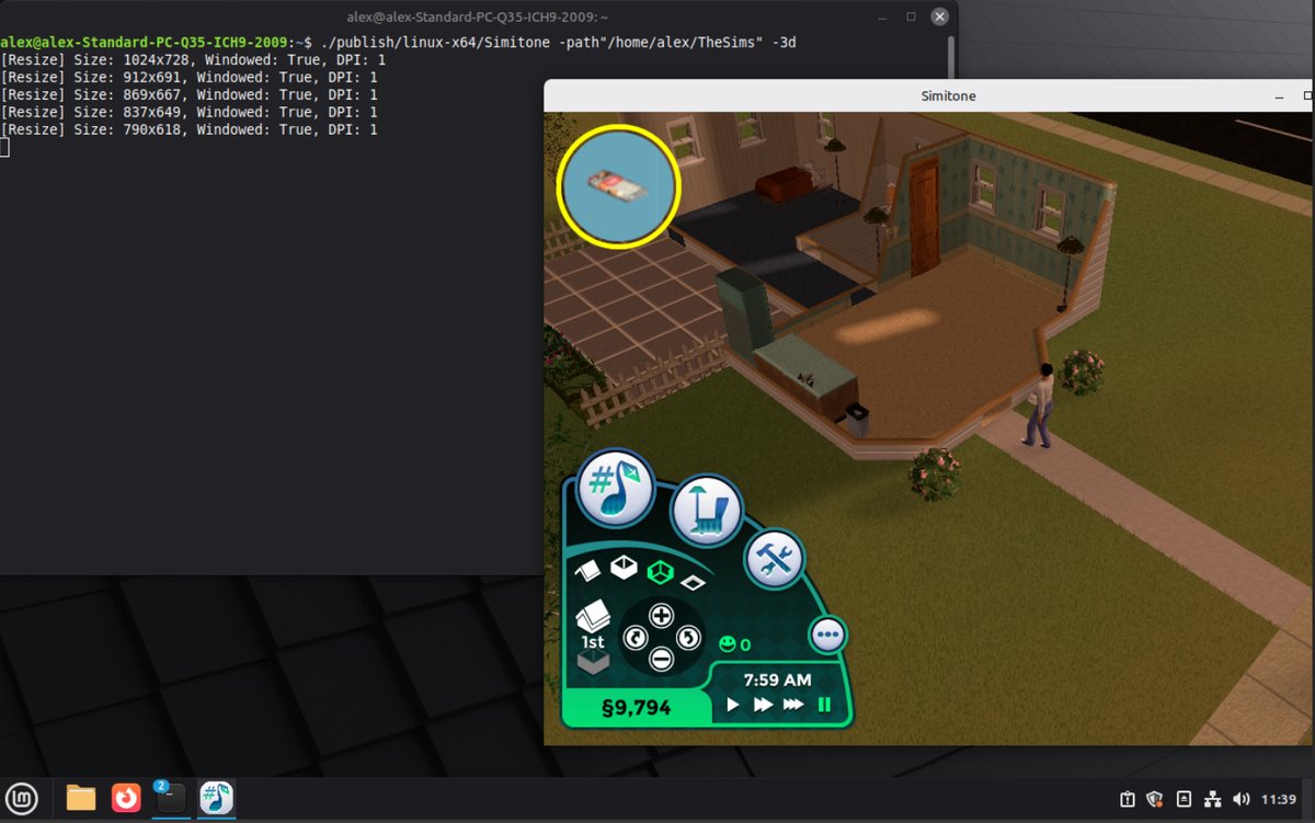 Simitone running on Linux